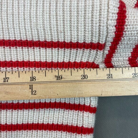 GAP Maternity Women's Sweater Small Cream Red Striped Long Sleeve Everyday Wear - Picture 8 of 8